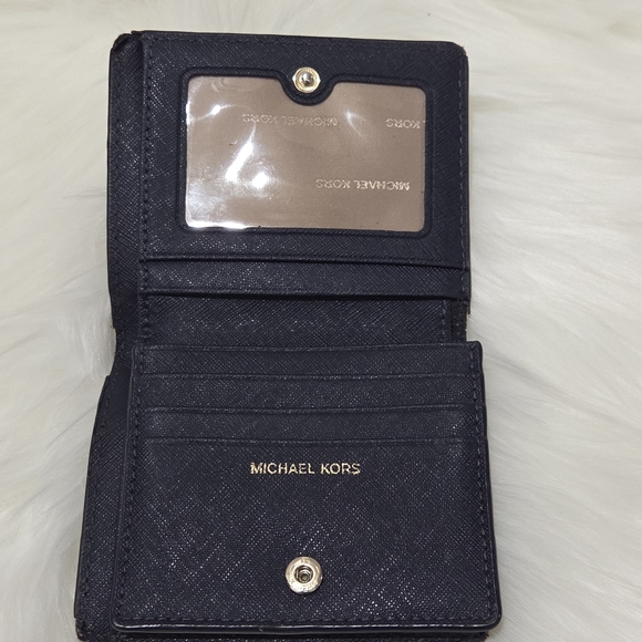 Michael Kors Black Pebbled Leather Mens Womens Unisex Wallet - Picture 3 of 5